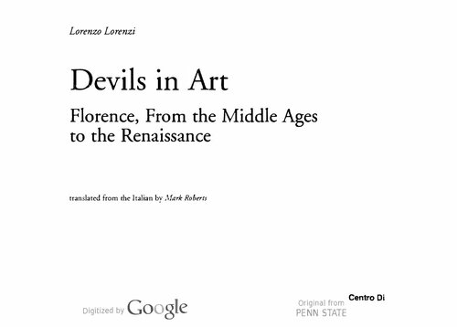 Devils In Art Florence From The Middle Ages To The Renaissance Lorenzo Lorenzi