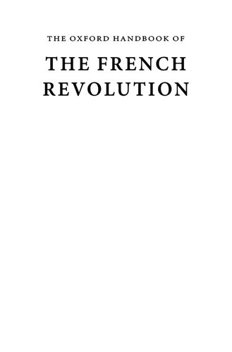The Oxford Handbook Of The French Revolution David Andress
