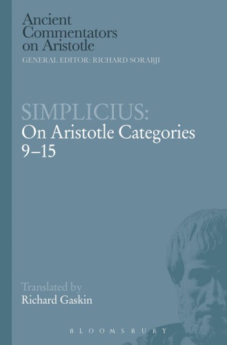 Simplicius On Aristotle Categories 915 Gaskin Richard