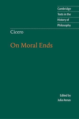 On Moral Ends Marcus Tullius Cicero