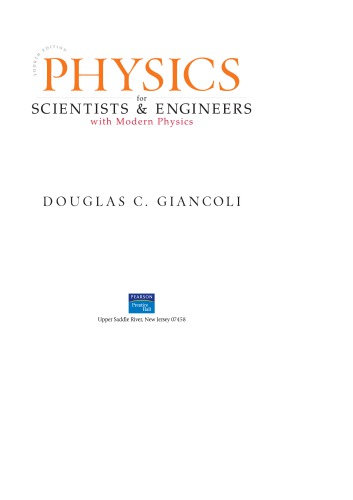 Media Manager To Accompany Physics For Scientists Engineers With Modern Physics 4th Ed By Giancoli Giancoli