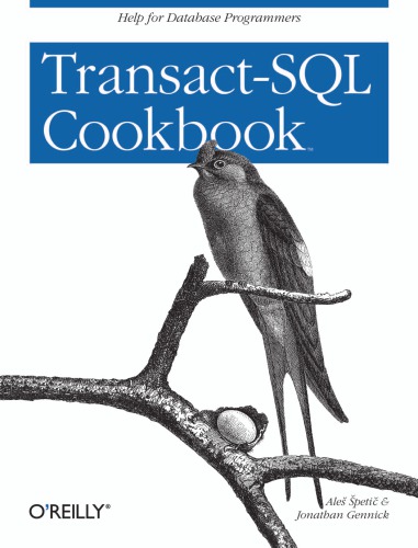Transactsql Cookbook Gennick Jonathanspetic Ales
