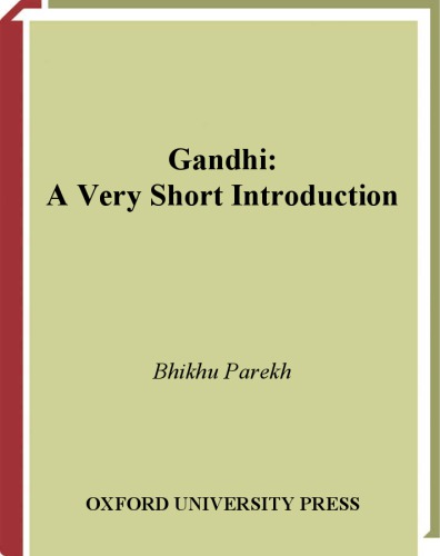 Gandhi A Very Short Introduction Gandhiparekh Bhikhu C