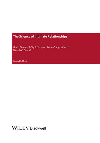 Science Of Intimate Relationships 2nd Edition Garth J O Fletcher