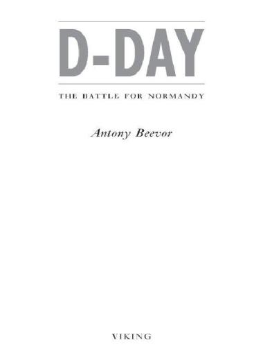 Dday The Battle For Normandy 70th Anniversay Edition Beevor