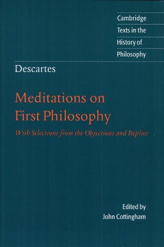 Meditations Objections And Replies Ren Descartes Roger Ariew Donald A Cress