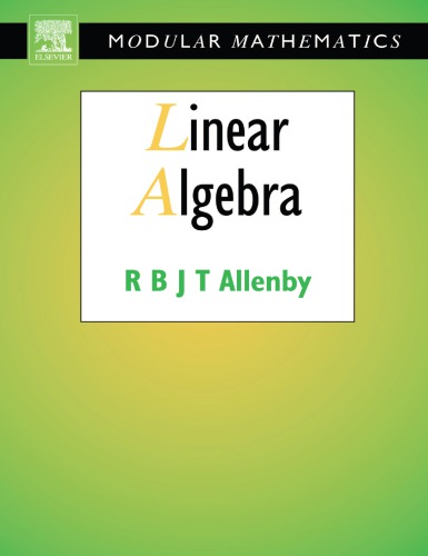 Linear Algebra Allenby R B J T