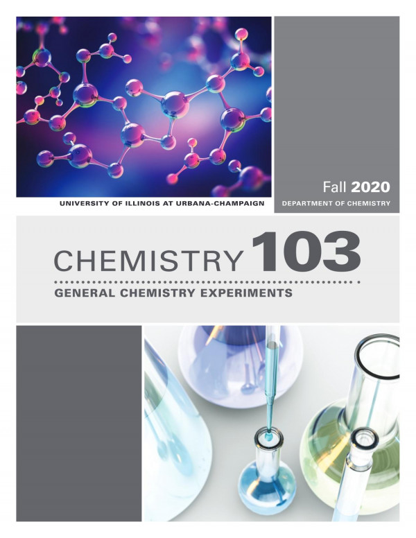 Chemistry 103 Lab Manual Department Of General Chemisty University Of Illinois