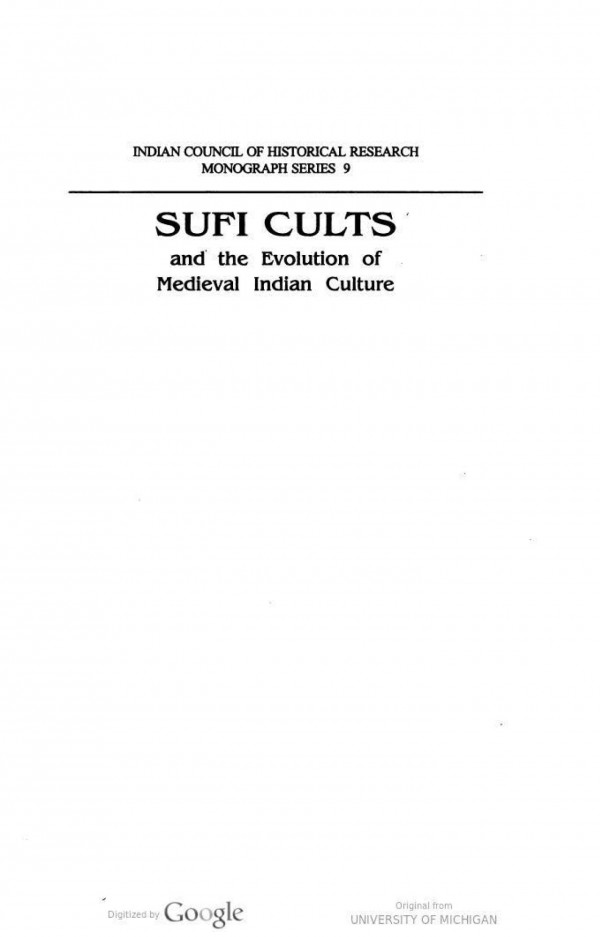 Sufi Cults And The Evolution Of Medieval Indian Culture 1st Edition Anup Taneja