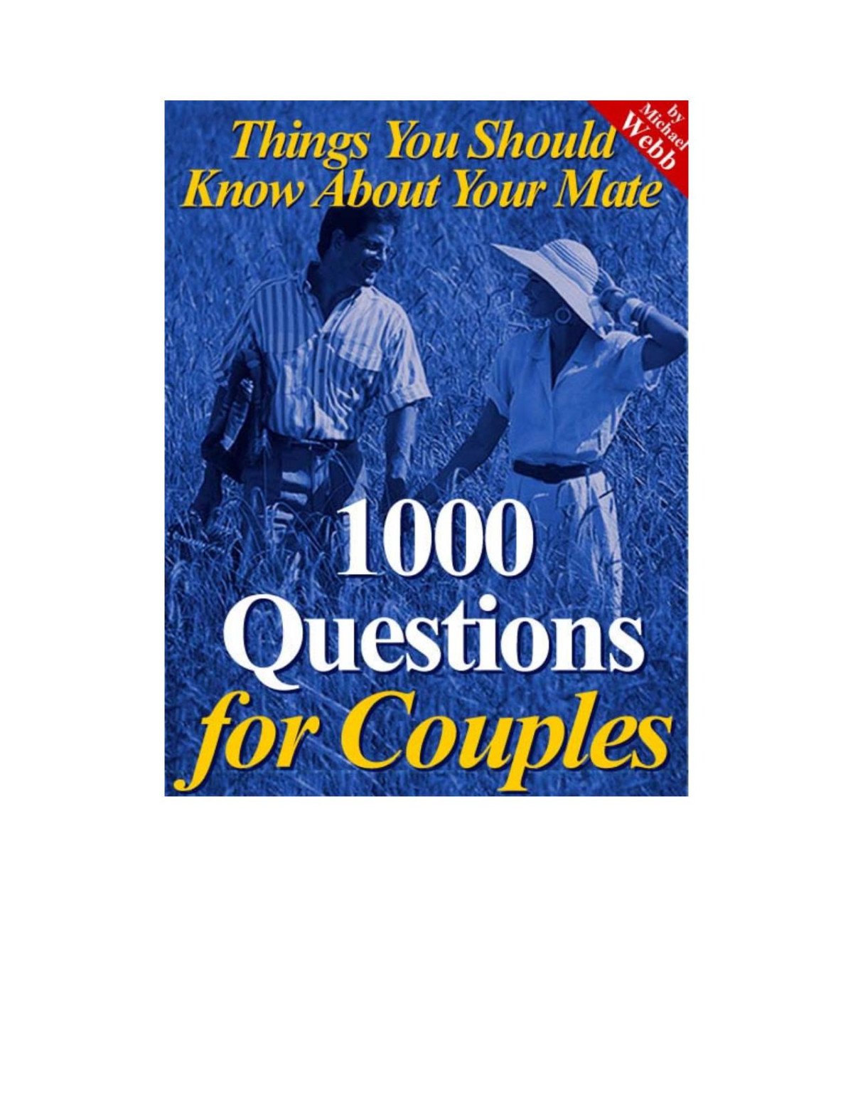 1000 Questions For Couples Michael Webb