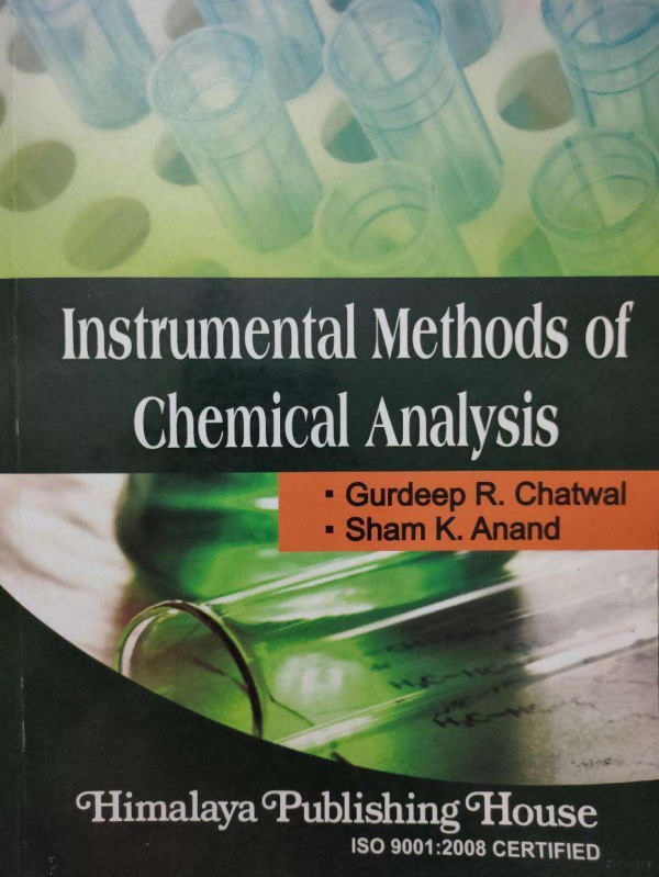 Instrumental Method Of Chemical Analysis 5th Reprint Grchatwal And Skanand