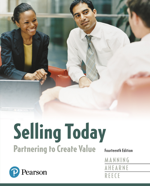 Selling Today 14th Edition Gerald L Manning Michael Ahearne Barry L Reece
