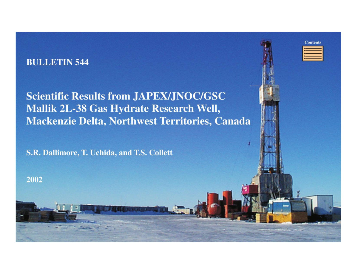 Scientific Results From Japexjnocgsc Mallik 2l38 Gas Hydrate Research Well Mackenzie Delta Northwest Territories Canada Sr Dallimore