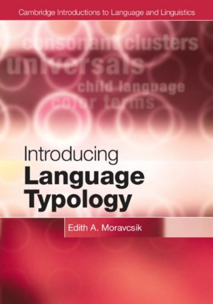 Introducing Language Typology Edith A Moravcsik