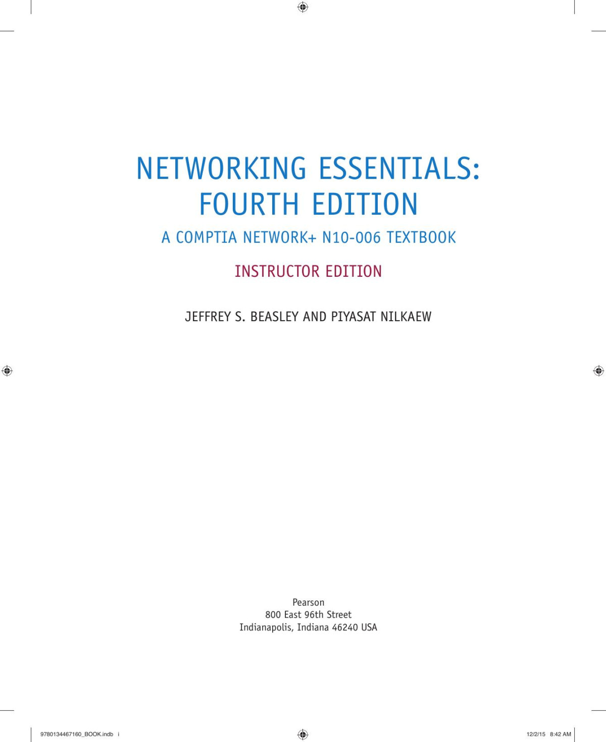 Instructors Guide For Networking Essentials A Comptia Network N10006 Textbook 4th Jeffrey S Beasley