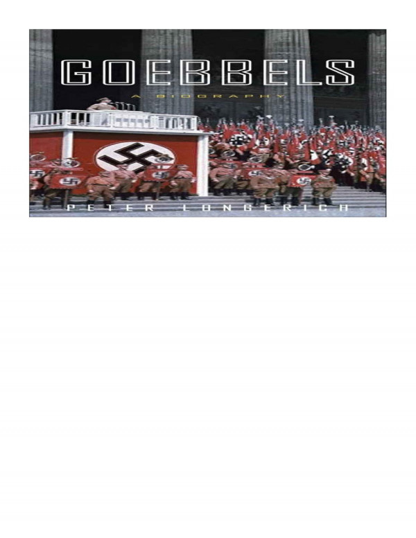 Goebbels Peter Longerich