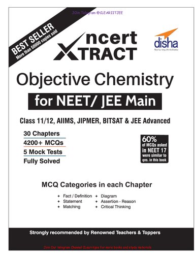 Disha Ncert Xtract Errorless Objective Chemistry Iit Jee Aiims Jipmer Bitsat Kvpy Nsec Competitive Engineering Entrance Exams Disha Experts