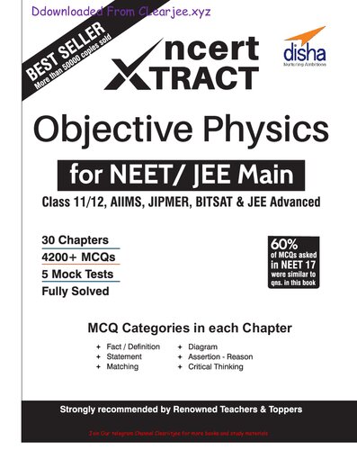 Disha Ncert Xtract Errorless Objective Physics Iit Jee Neet Jipmer Aiims Amu Competitive Engineering Entrance Exams Disha Experts