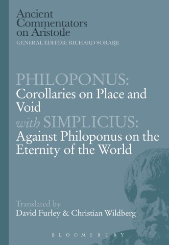 Corollaries On Place And Void With Simplicius Against Philoponus On The Eternity Of The World Paperback Ed 1 Publ Aristotlefurley