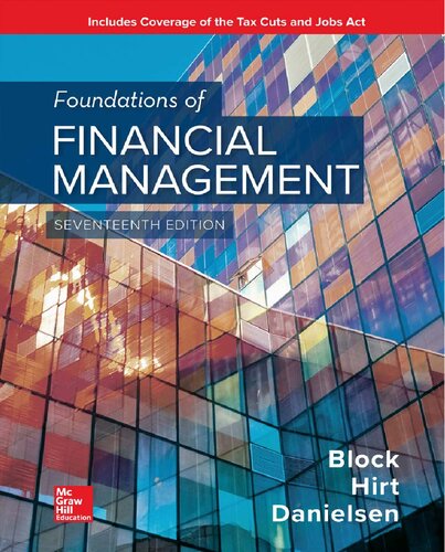 Foundations Of Financial Management 17th 17th Edition Stanley B Block