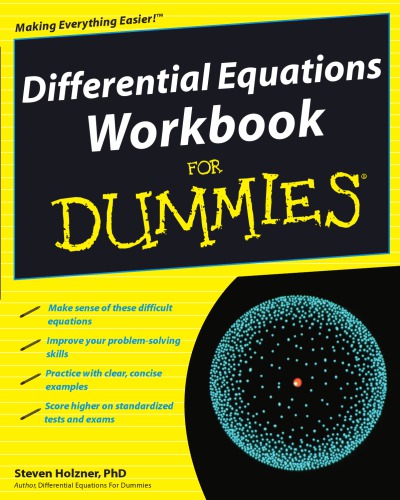 Differential Equations Workbook For Dummies Description Based On Print Version Record Includes Index Holzner