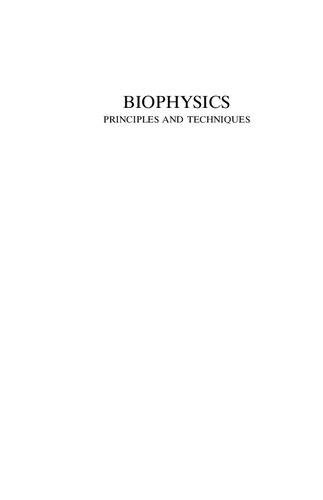 Biophysics Principles And Techniques M A Subramanian
