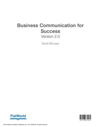 Business Communication For Success 2nd Edition Scott Mclean