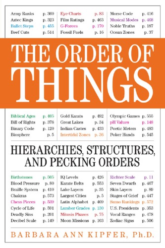 The Order Of Things Hierarchies Structures And Pecking Orders Rev And Updated Ed Barbara Ann Kipfer