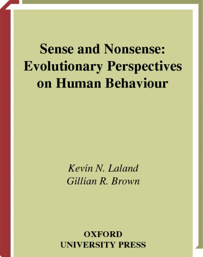 Sense And Nonsense Evolutionary Perspectives On Human Behaviour Laland