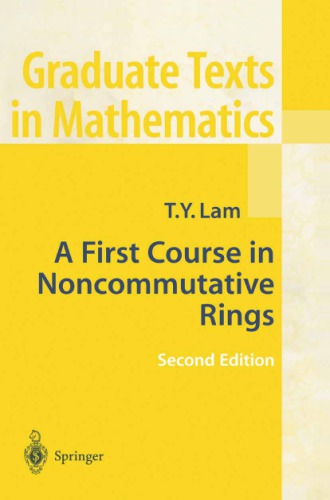 A First Course In Noncommutative Rings 2 Ed Lam Tsityuen