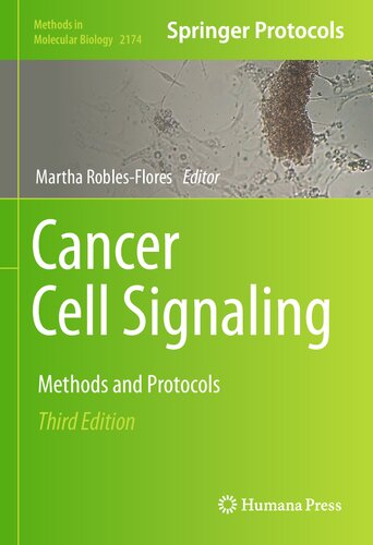 Cancer Cell Signaling Methods And Protocols 3rd Edition Martha Roblesflores Editor