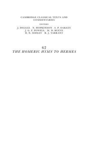 The Homeric Hymn To Hermes Oliver Thomas