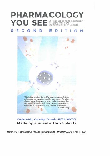 Pharmacology You See 2nd Edition A Highyield Pharmacology Review For Health Profession Students Ben Ouyang