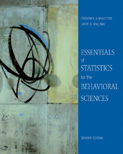 Essentials Of Statistics For The Behavioral Sciences Gravetter