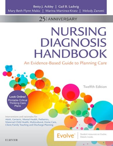 Nursing Diagnosis Handbook 12th Edition Revised Reprint With 20212023 Nandai Updates 12th Edition Ackley Msn Eds Rn