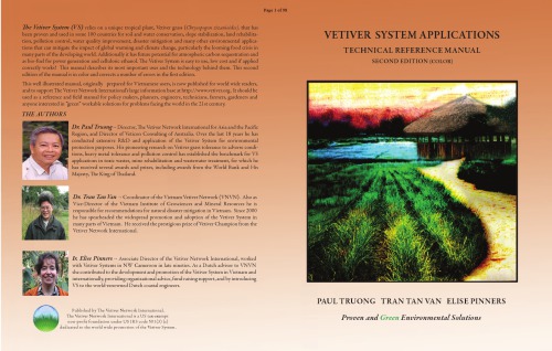 Vetiver System Applications Technical Reference Manual Second Edition Paul Truong