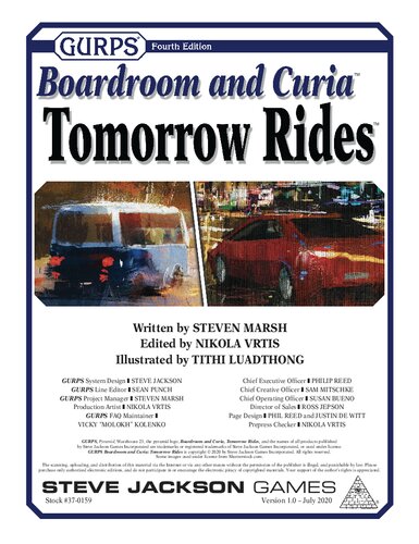 Gurps 4th Edition Boardroom And Curia Tomorrow Rides 10 Steven Marsh