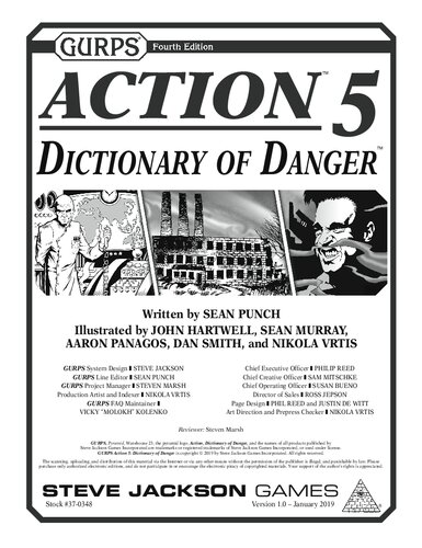 Gurps Action 5 Dictionary Of Danger Sean Punch