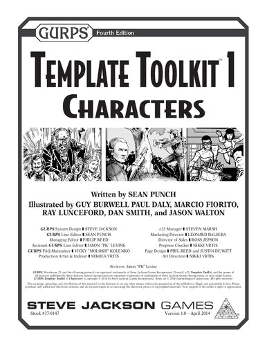 Gurps Template Toolkit 1 Characters Sean Punch
