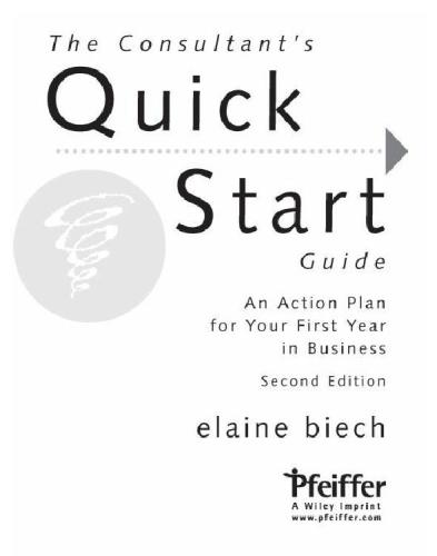 The Consultants Quick Start Guide Biech Elaine