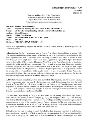 Proposal For Encoding The Garay Script In The Smp Of The Ucs Michael Everson