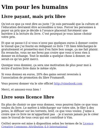 Vim Pour Les Humains Jousse Vincent