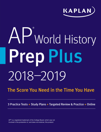 Ap World History Prep Plus 20182019 Kaplan Test Prep