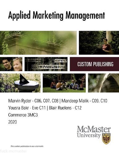 Applied Marketing Management 3mc3 Marvin Ryder Mandeep Malik