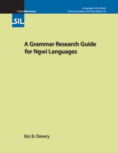 A Grammar Research Guide For Ngwi Languages Eric B Drewry
