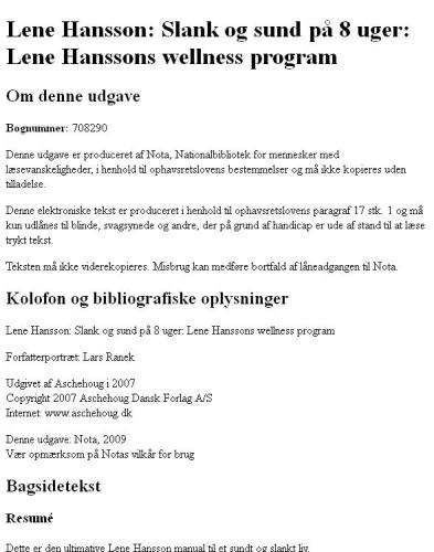 Slank Og Sund På 8 Uger Lene Hanssons Wellness Program Hansson
