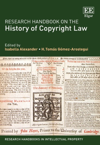 Research Handbook On The History Of Copyright Law 1st Edition Isabella Alexander
