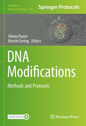 Dna Modifications Methods And Protocols 1st Edition Alexey Ruzov Editor