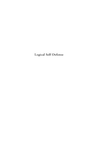 Logical Selfdefense Blair J Anthony Johnson Ralph Henry