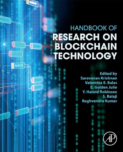 Handbook Of Research On Blockchain Technology 1st Edition Saravanan Krishnan